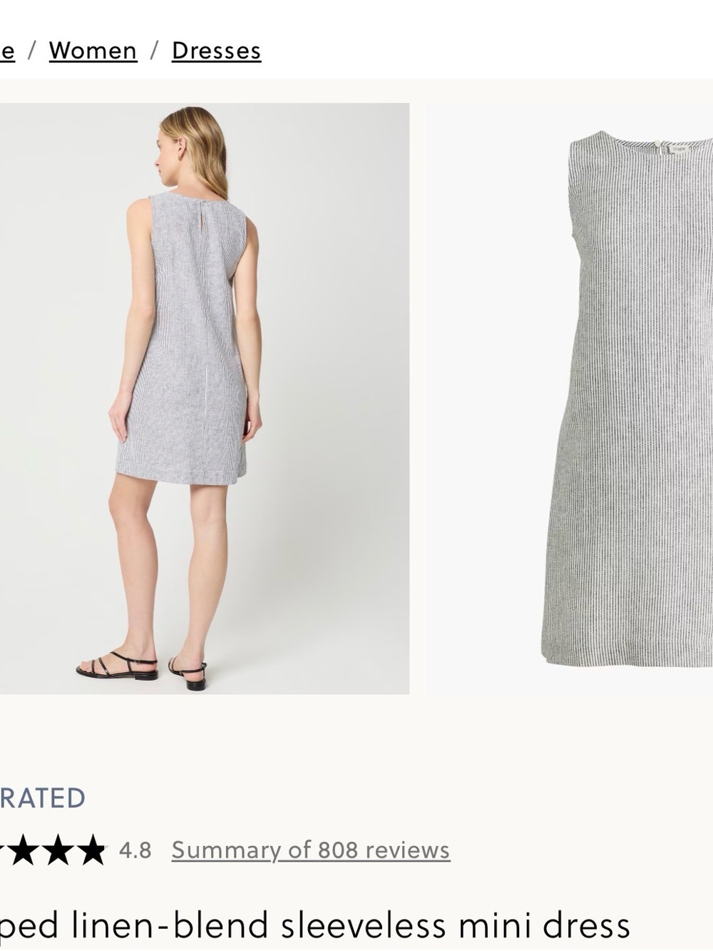 NWT J Crew linen blend dress